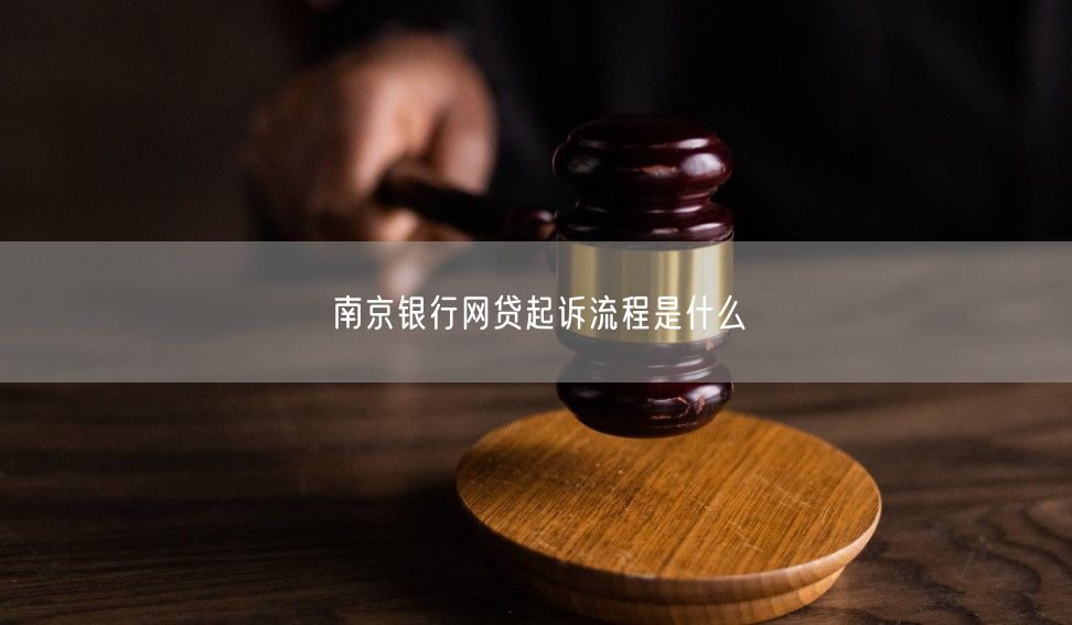 南京银行网贷起诉流程是什么