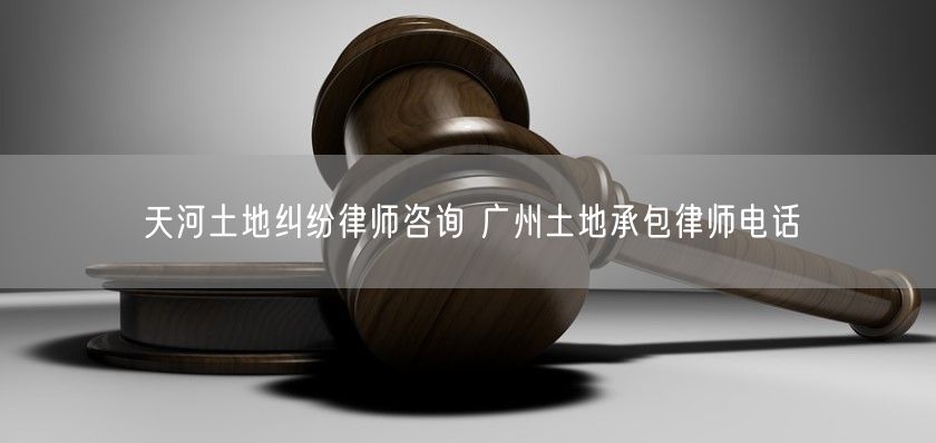 天河土地纠纷律师咨询 广州土地承包律师电话