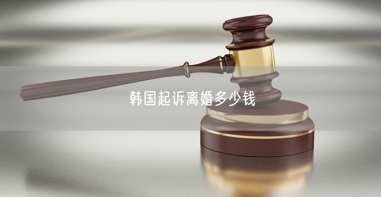 韩国起诉离婚多少钱