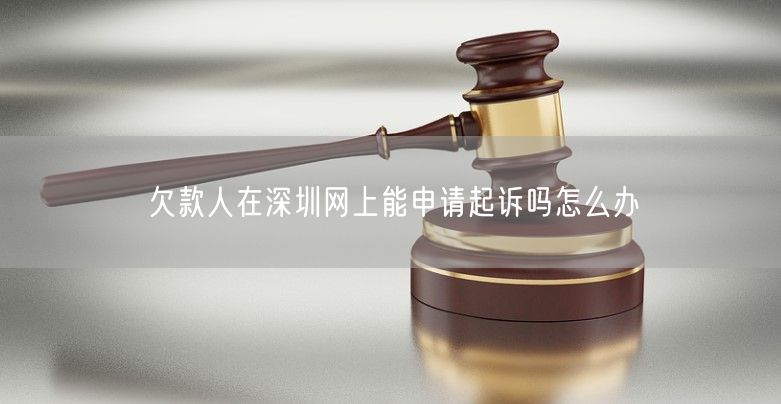 欠款人在深圳网上能申请起诉吗怎么办